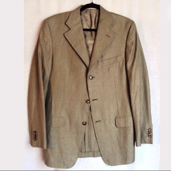 ERMENEGILDO ZEGNA Green Jacket Blazer US 38 R - Picture 1 of 8
